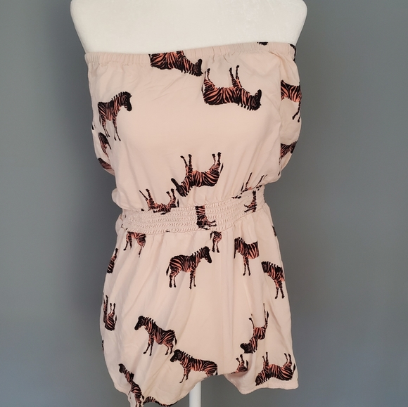 aerie Pants - Aerie Zebra Print Romper, M